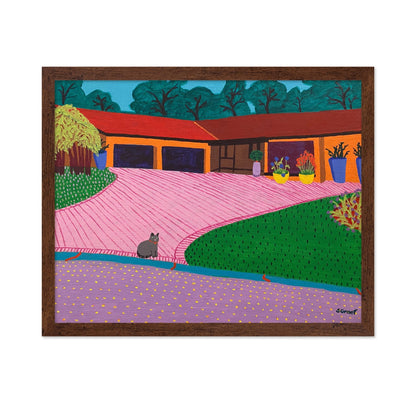 Modern Home Garden Scene