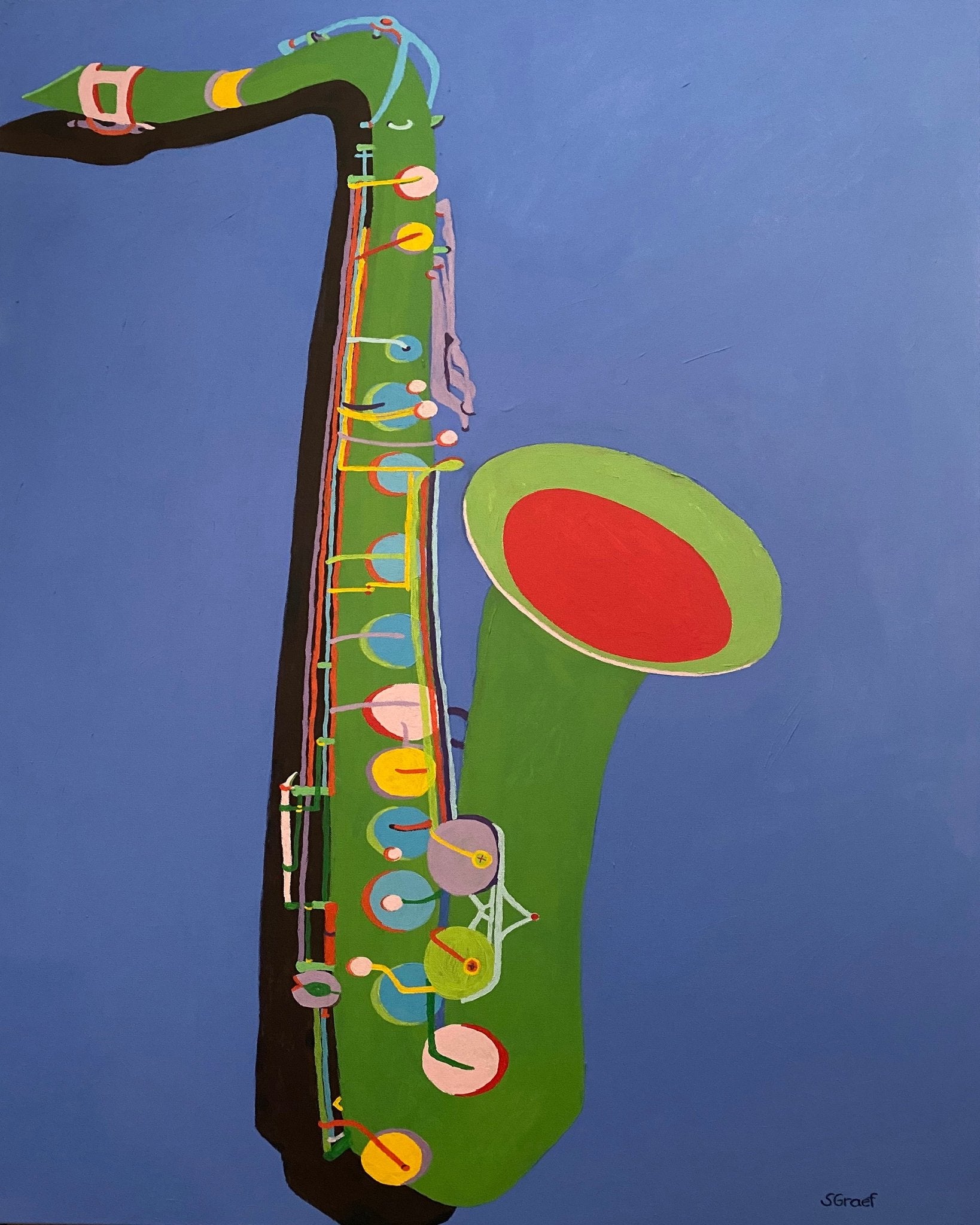 Colorful Saxophone Art