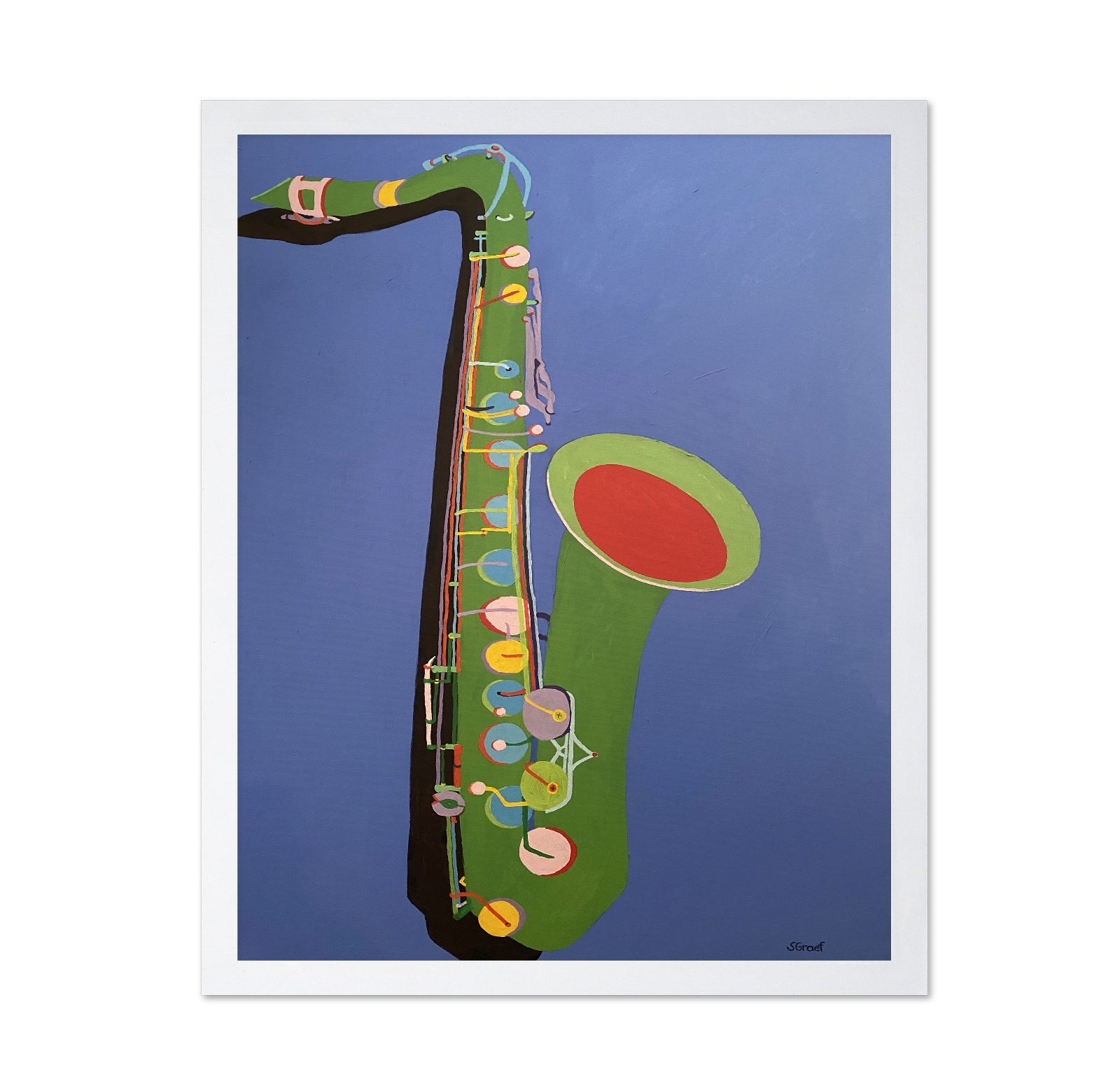 Colorful Saxophone Art