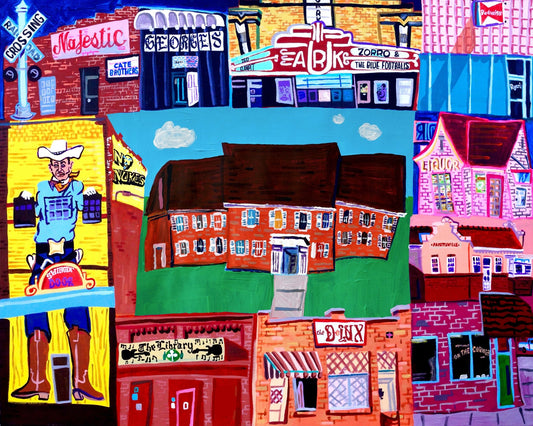 Small Town Street Collage