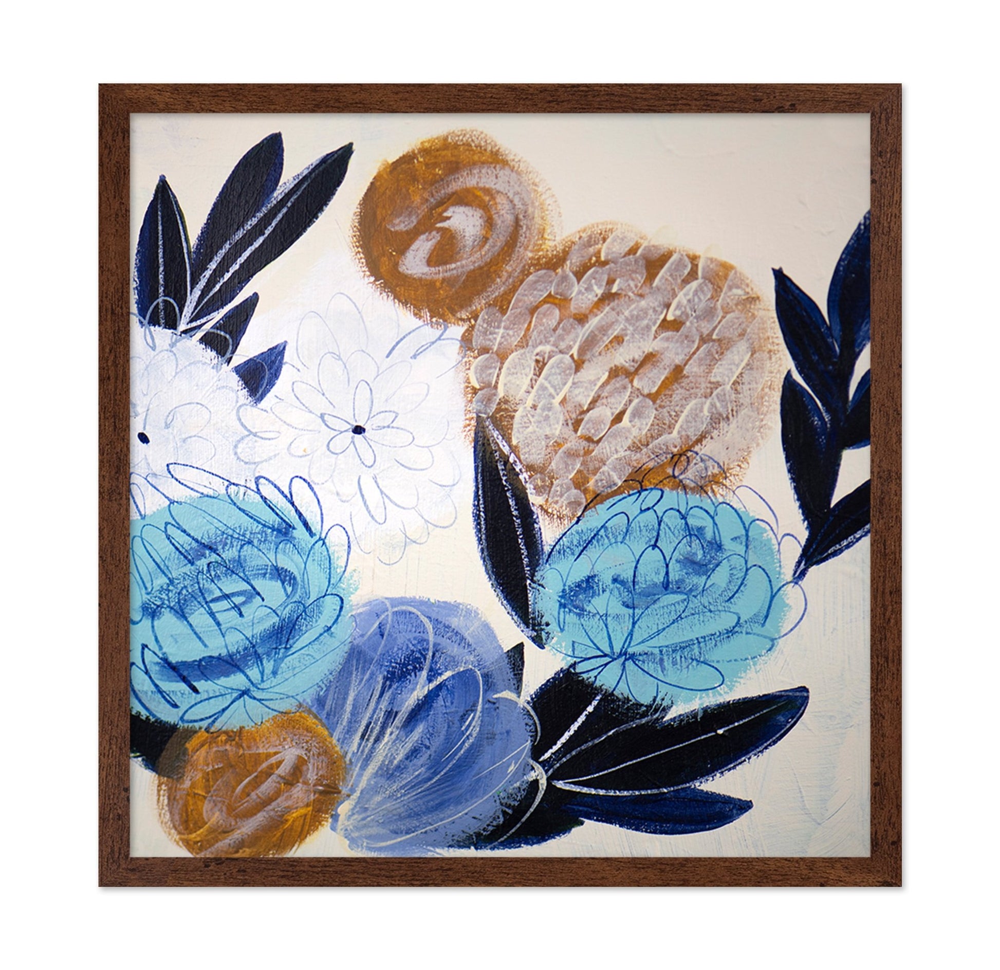 Blue Floral Sketch No3