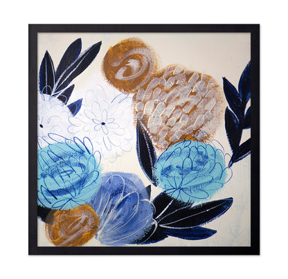 Blue Floral Sketch No3