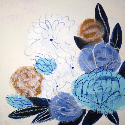 Blue Abstract Florals