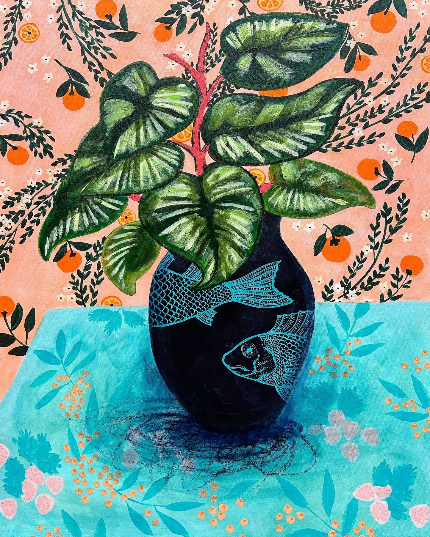 Fish Vase Botanical
