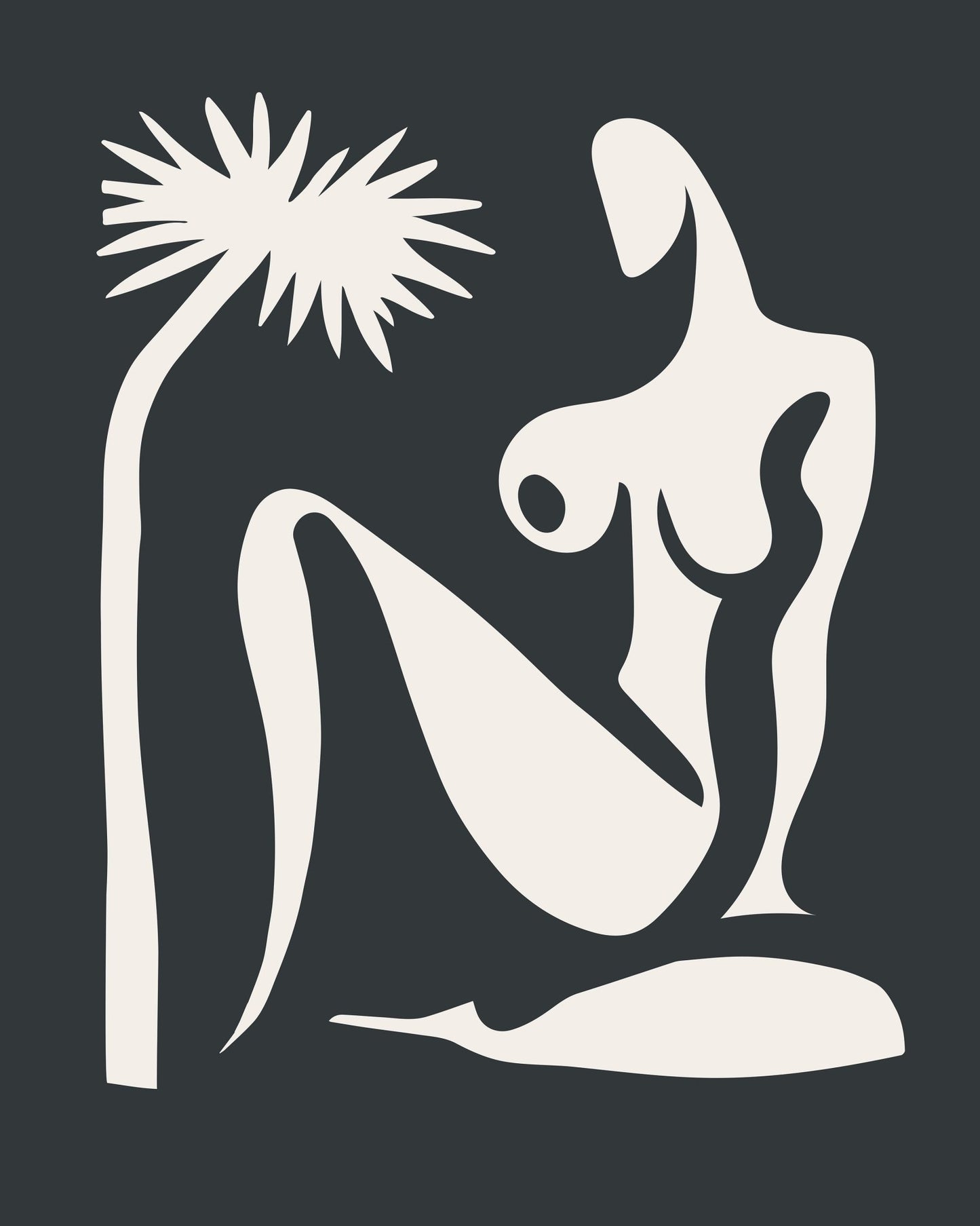 Minimal Nude Palm Figure