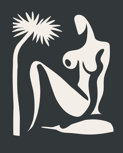 Minimal Nude Palm Figure