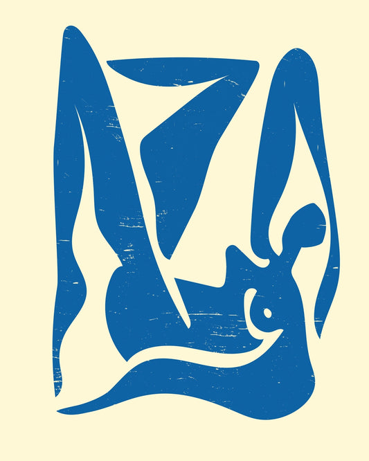 Abstract Blue Female Form