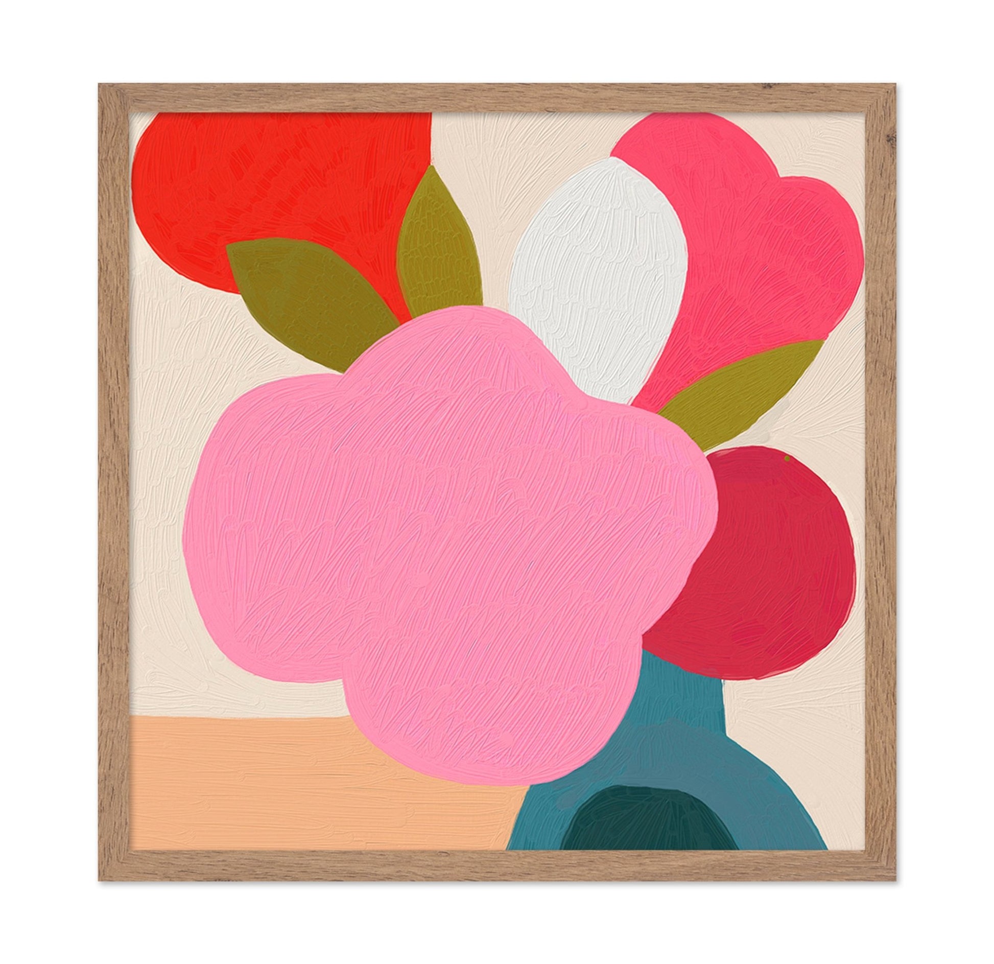 Bold Pink Floral Vase