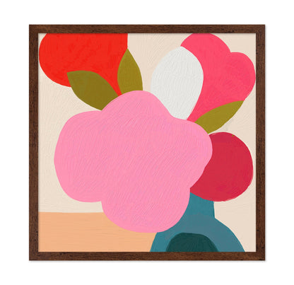 Bold Pink Floral Vase