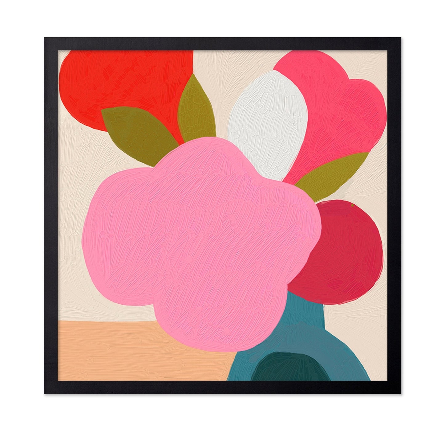 Bold Pink Floral Vase