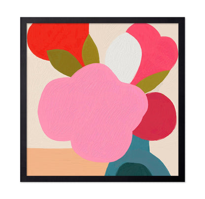 Bold Pink Floral Vase