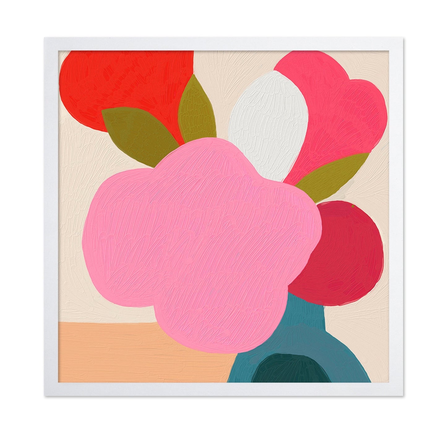 Bold Pink Floral Vase