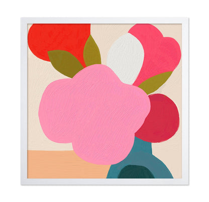 Bold Pink Floral Vase