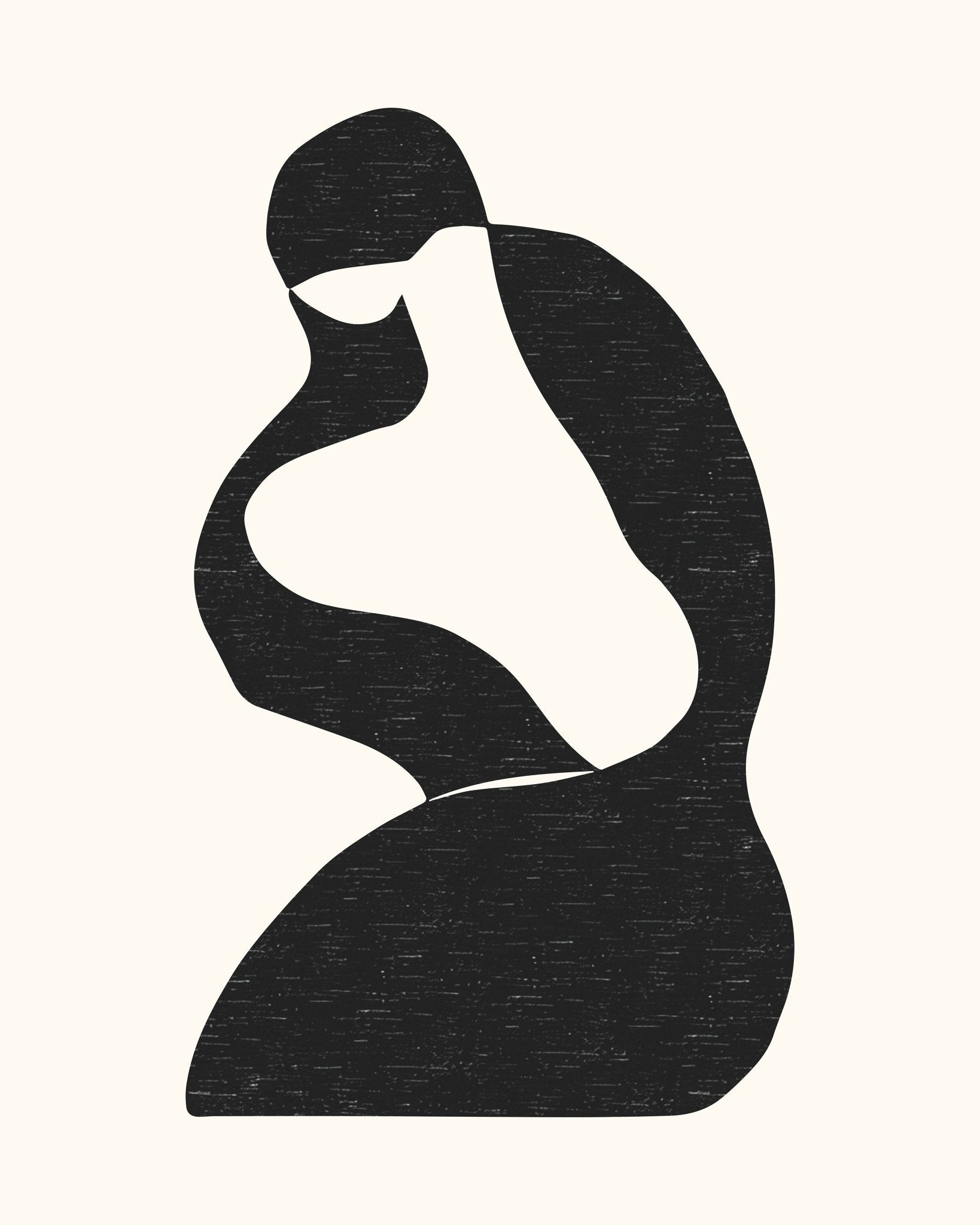 Abstract Seated Silhouette