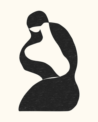 Abstract Seated Silhouette