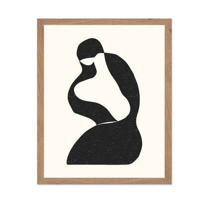 Abstract Seated Silhouette