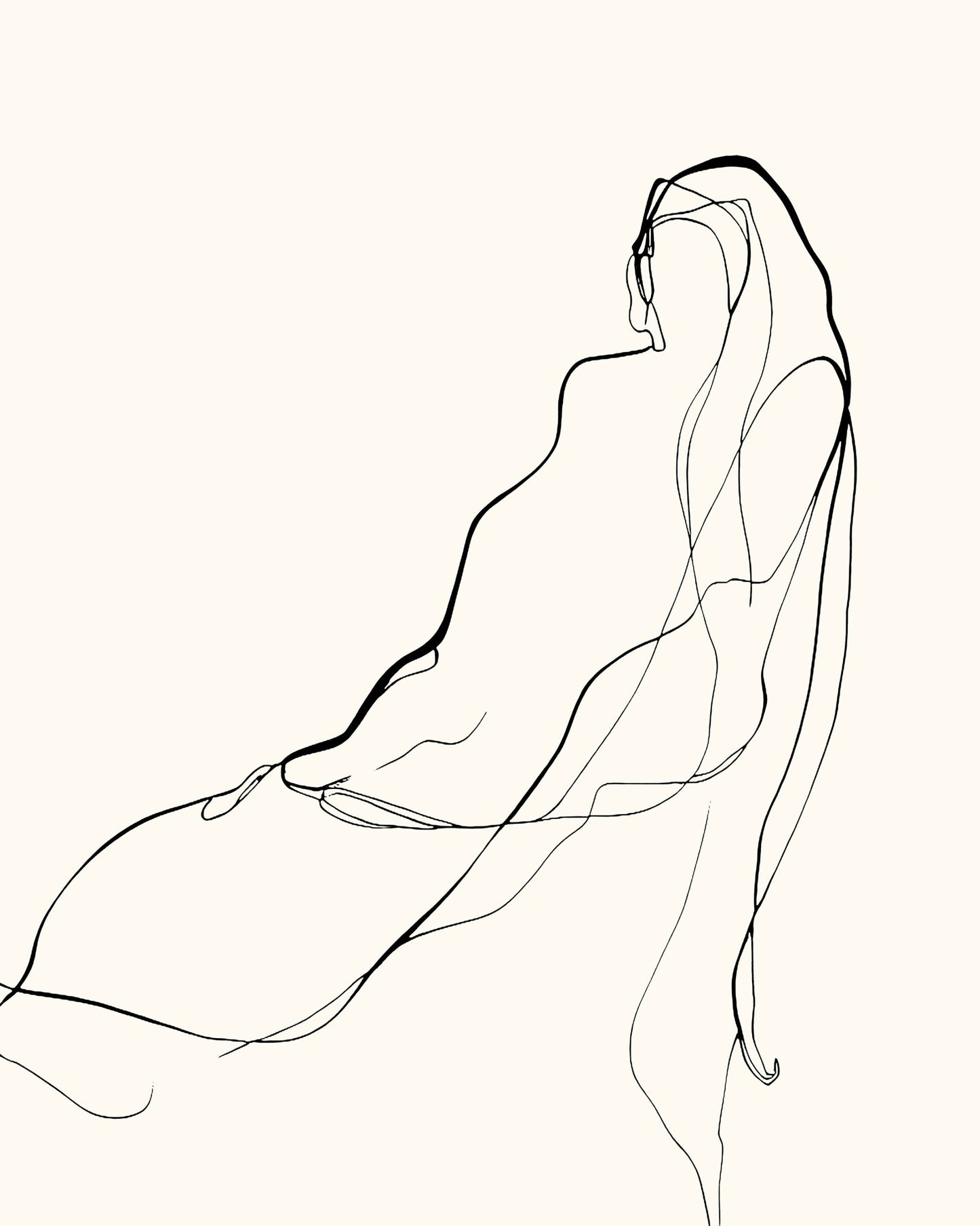 Reclining Line Figure