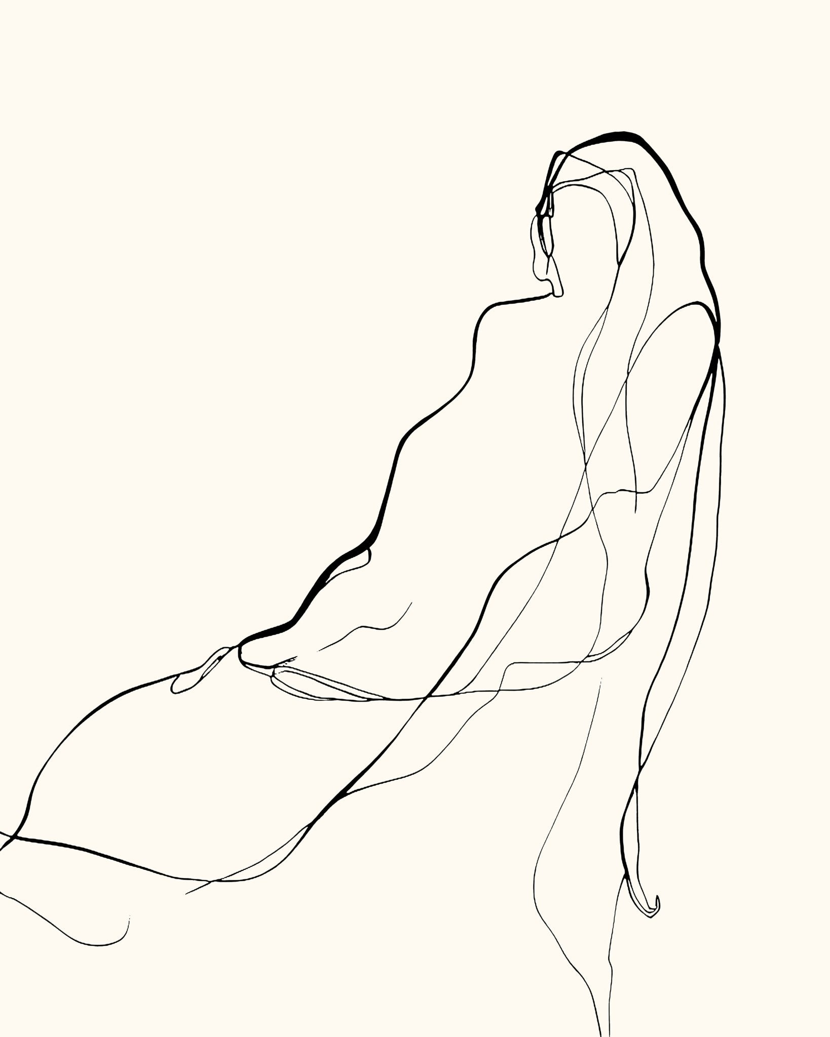 Reclining Line Figure