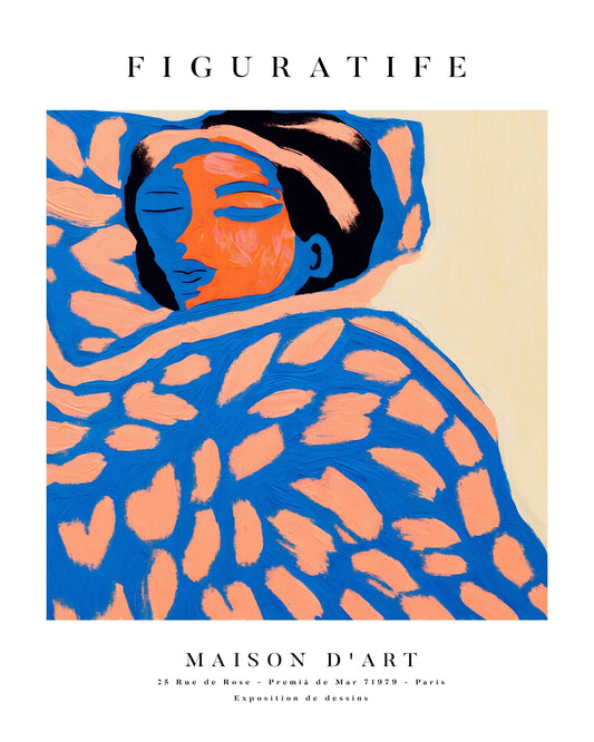 Blue Figurative Portrait