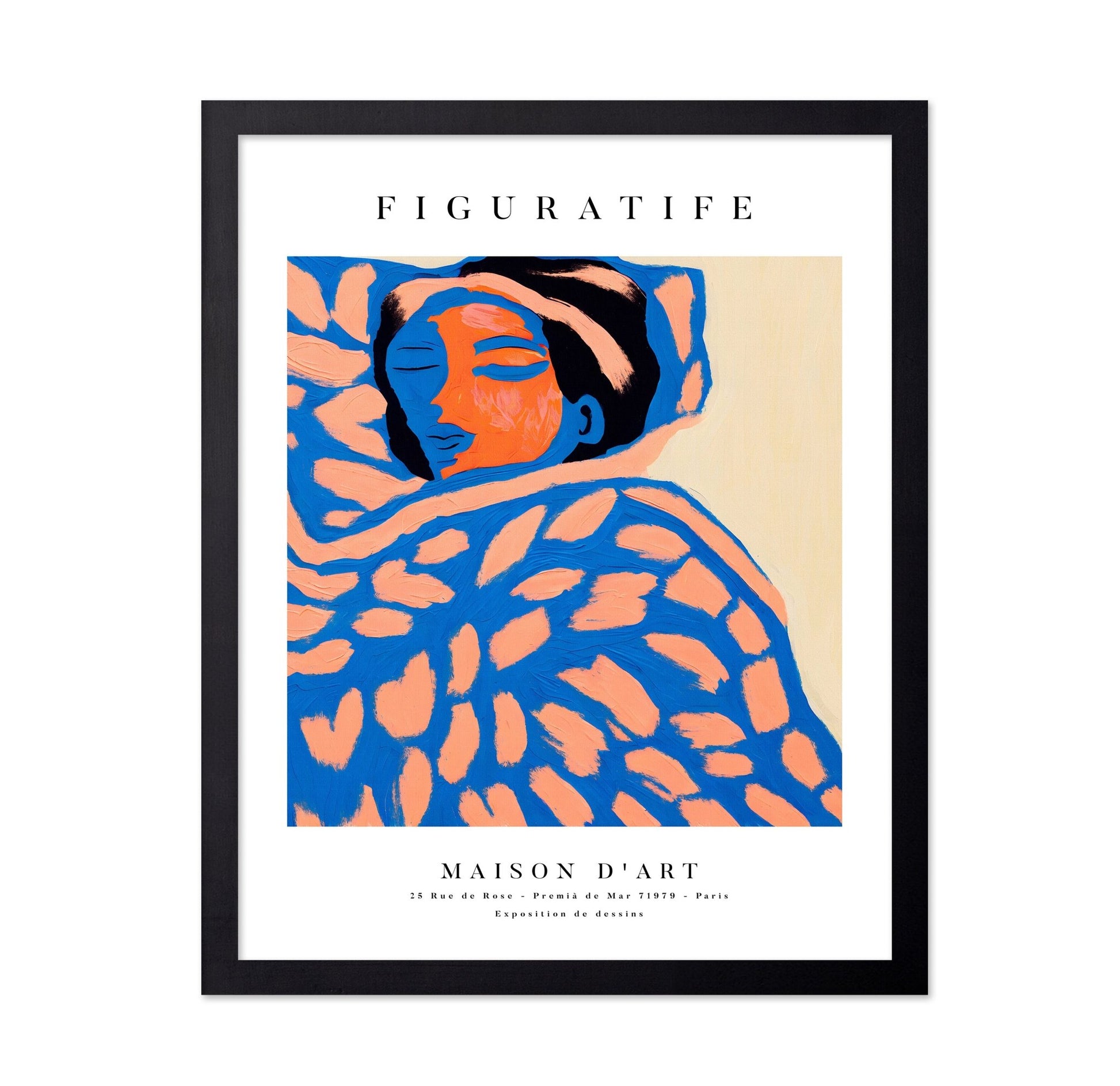 Blue Figurative Portrait