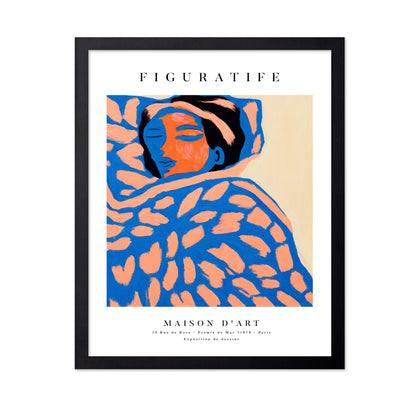 Blue Figurative Portrait