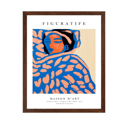 Blue Figurative Portrait