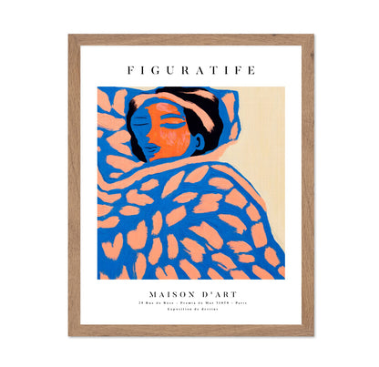 Blue Figurative Portrait