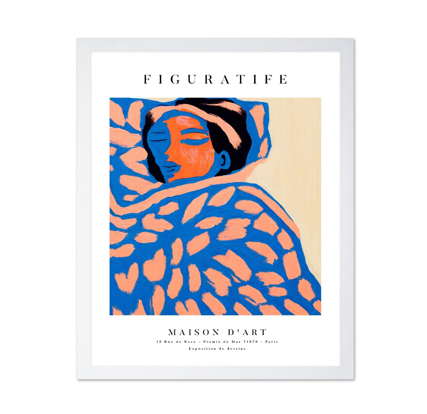 Blue Figurative Portrait