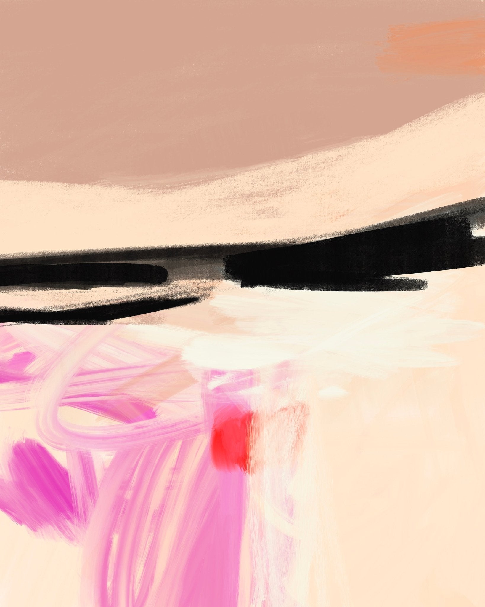 Blush Horizon Abstract No2