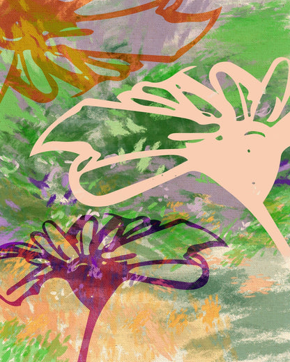 Abstract Floral Layers