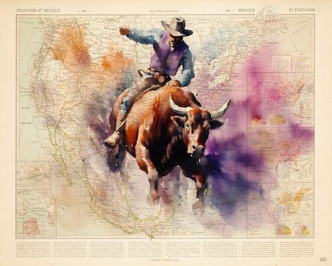 Rodeo Cowboy Map