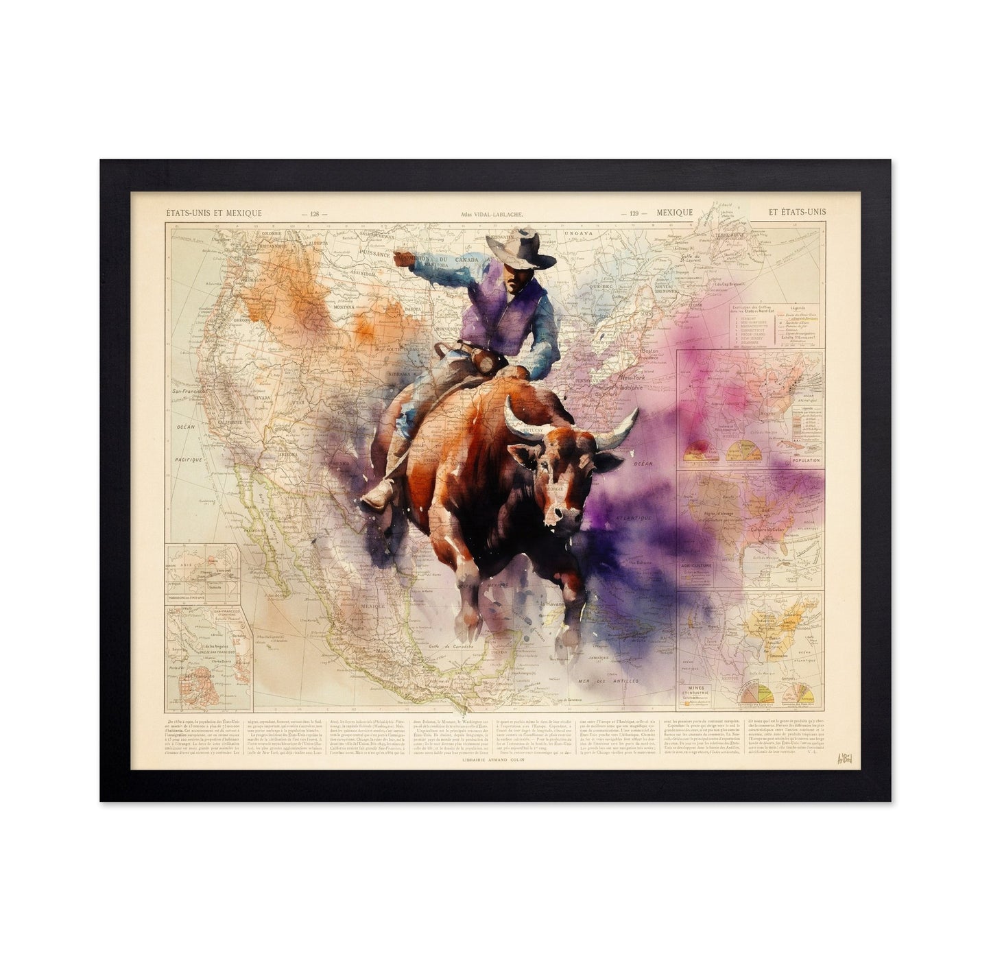 Rodeo Cowboy Map