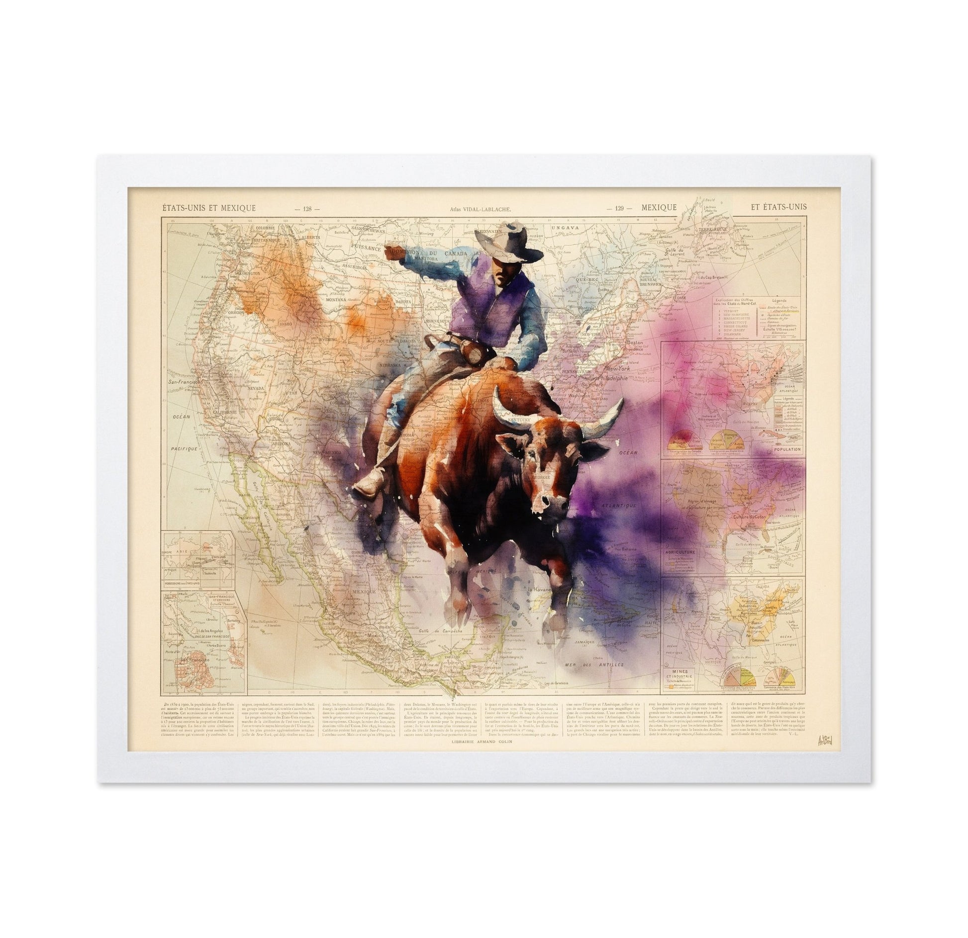 Rodeo Cowboy Map