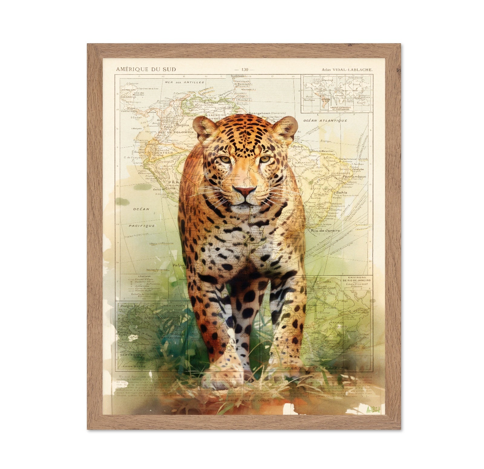 Jaguar Map Portrait
