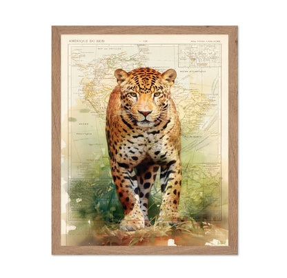 Jaguar Map Portrait