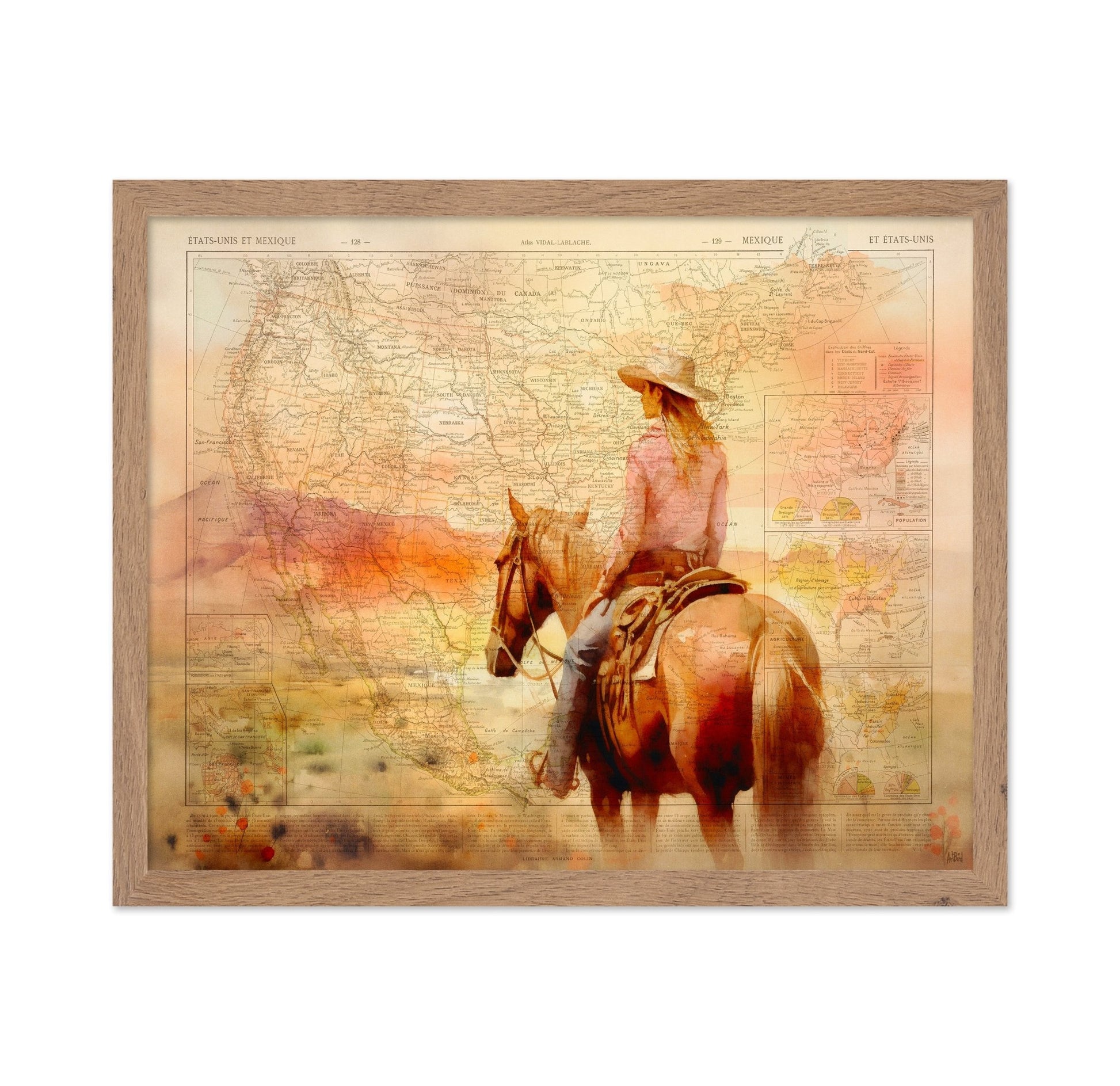 Cowgirl Horse Map