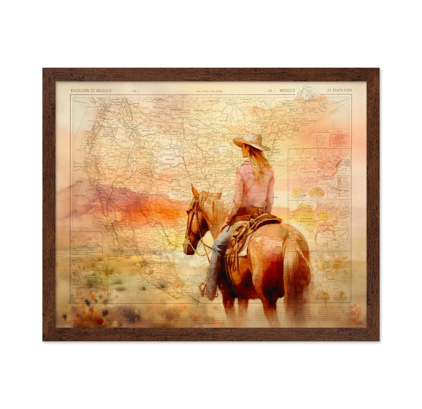 Cowgirl Horse Map