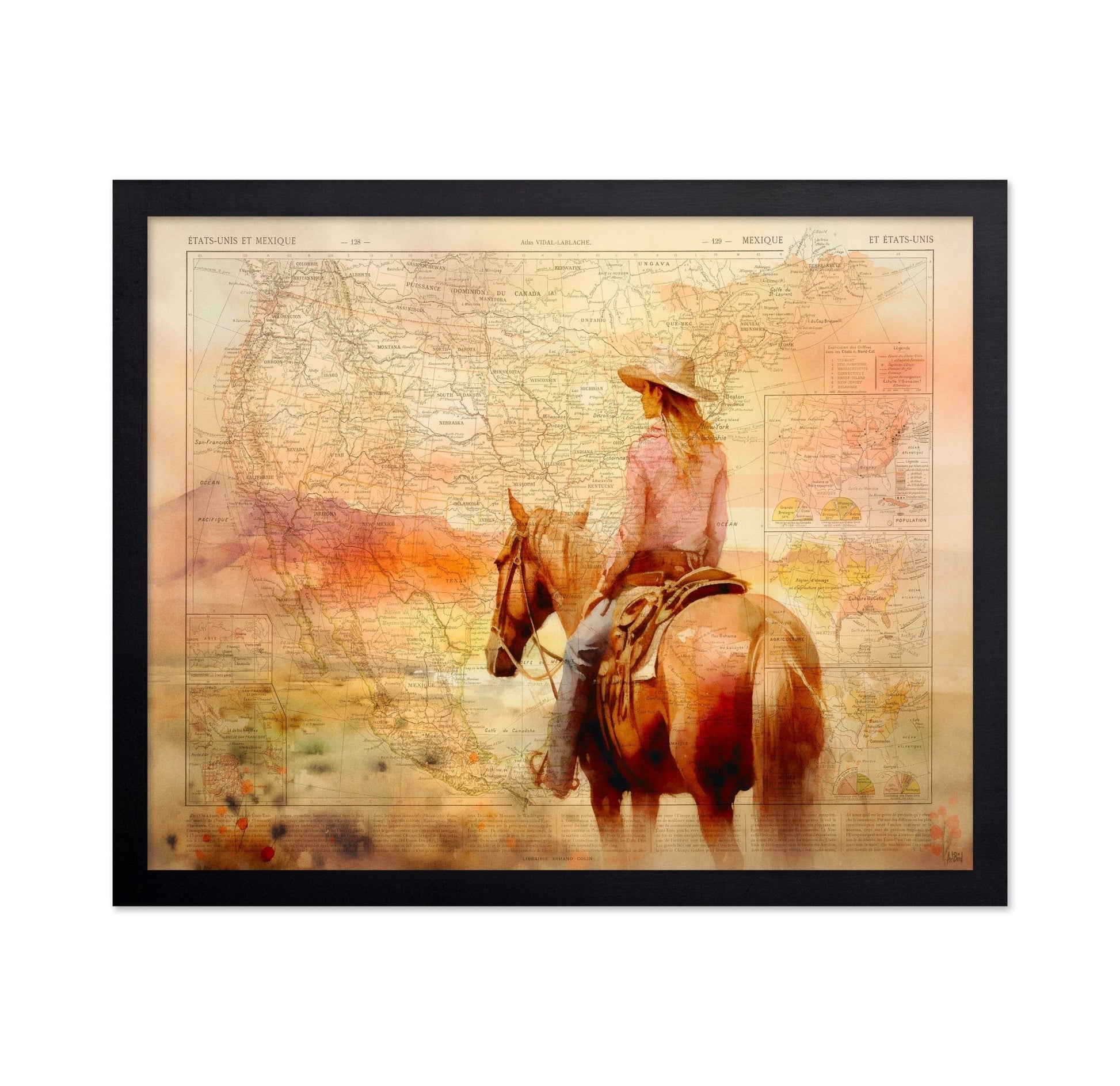 Cowgirl Horse Map