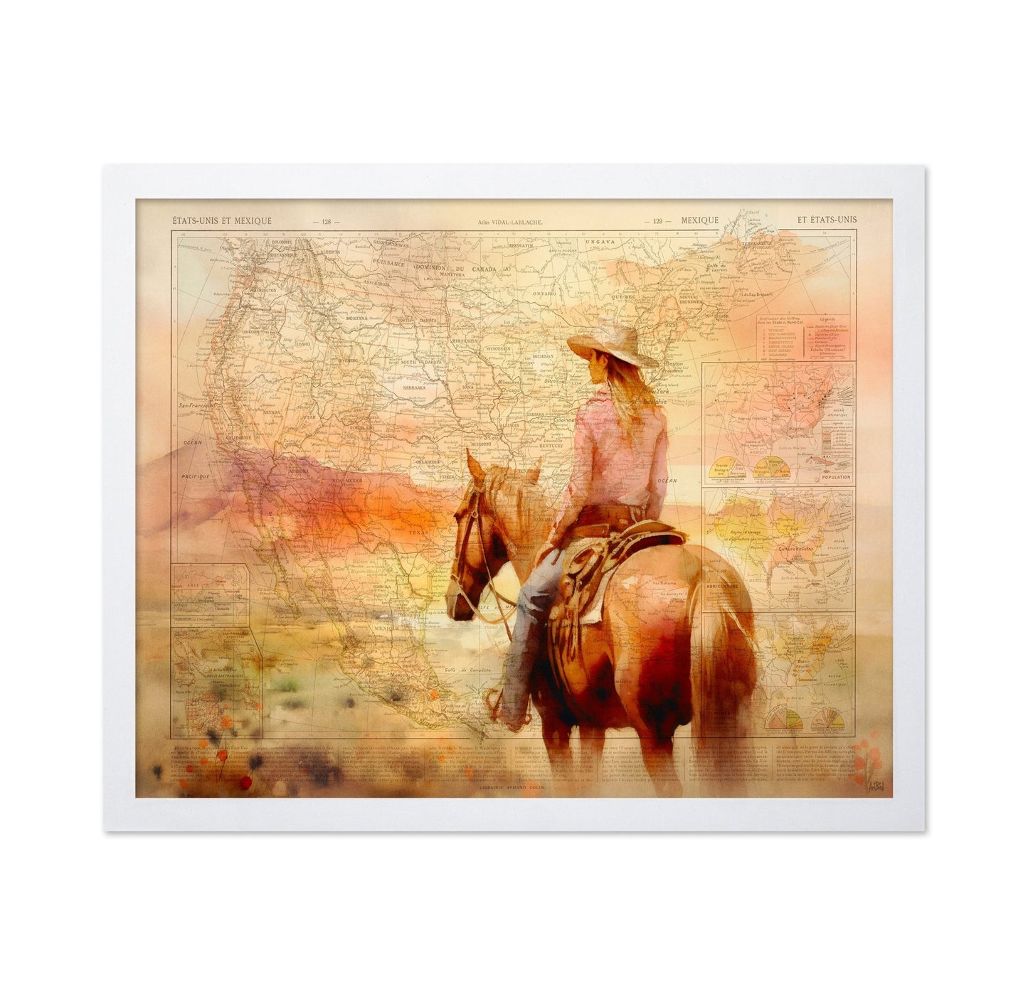 Cowgirl Horse Map