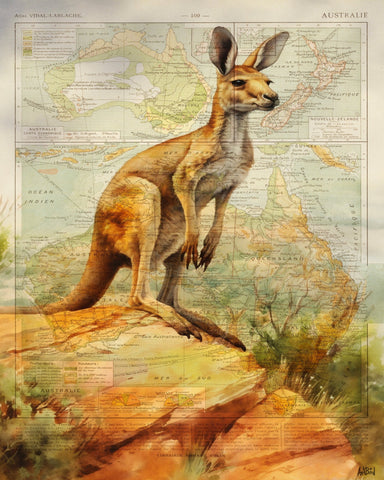 Australia Kangaroo Map