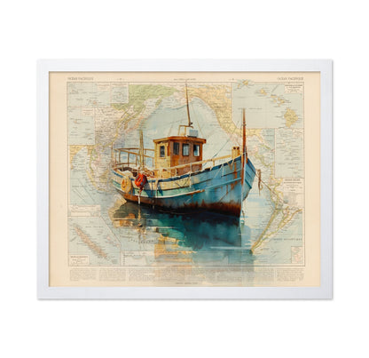 Pacific Fishing Boat Map