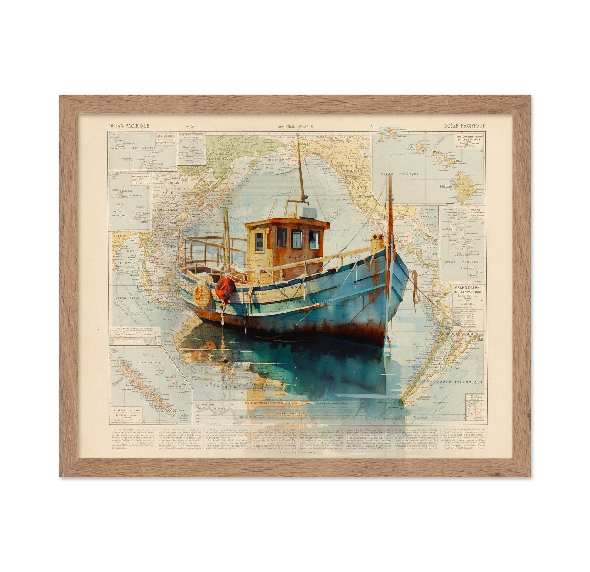 Pacific Fishing Boat Map