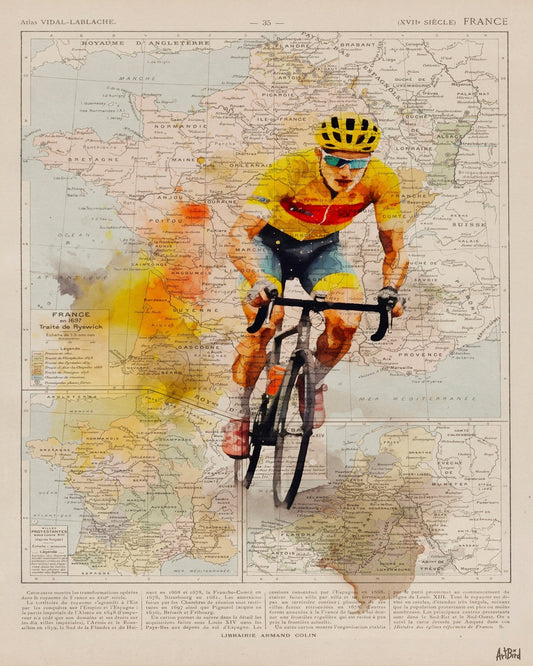 France Cyclist Map