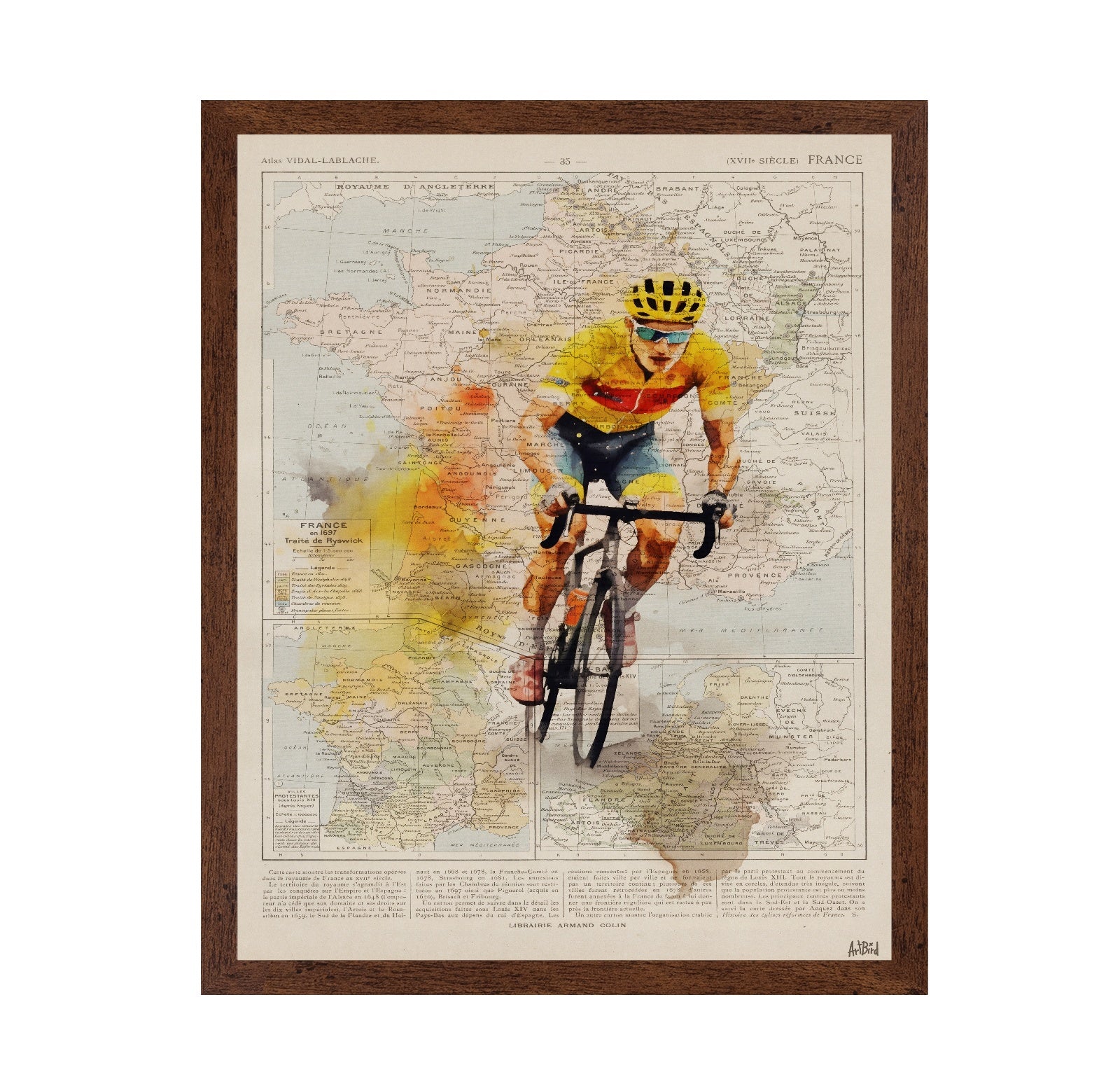 France Cyclist Map