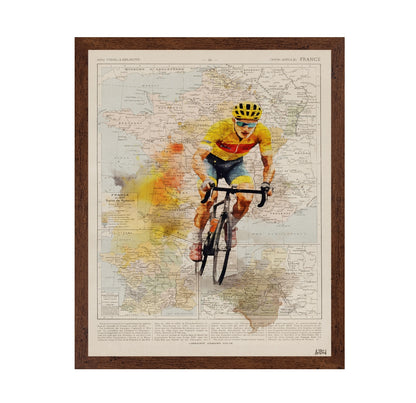 France Cyclist Map