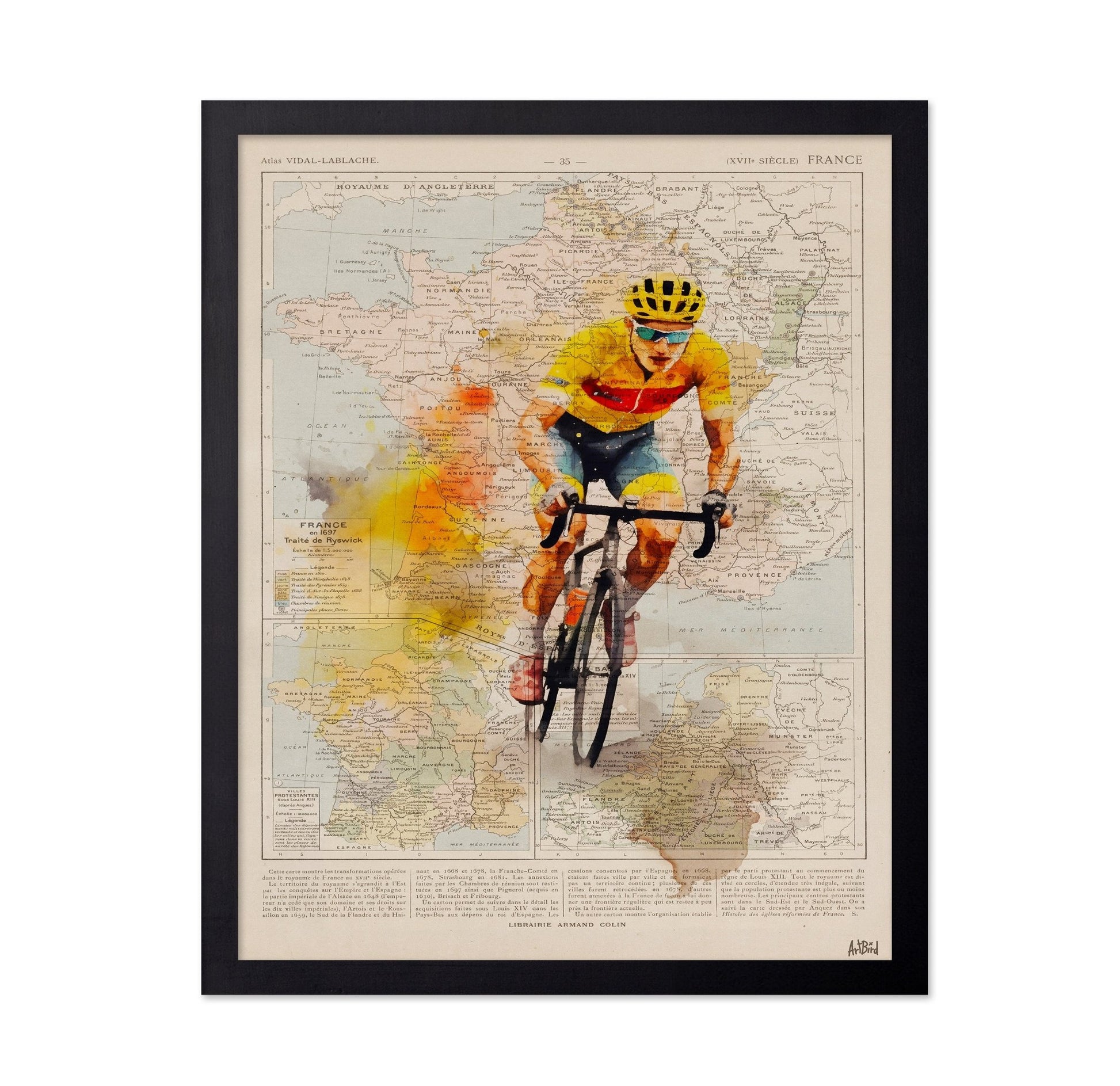 France Cyclist Map