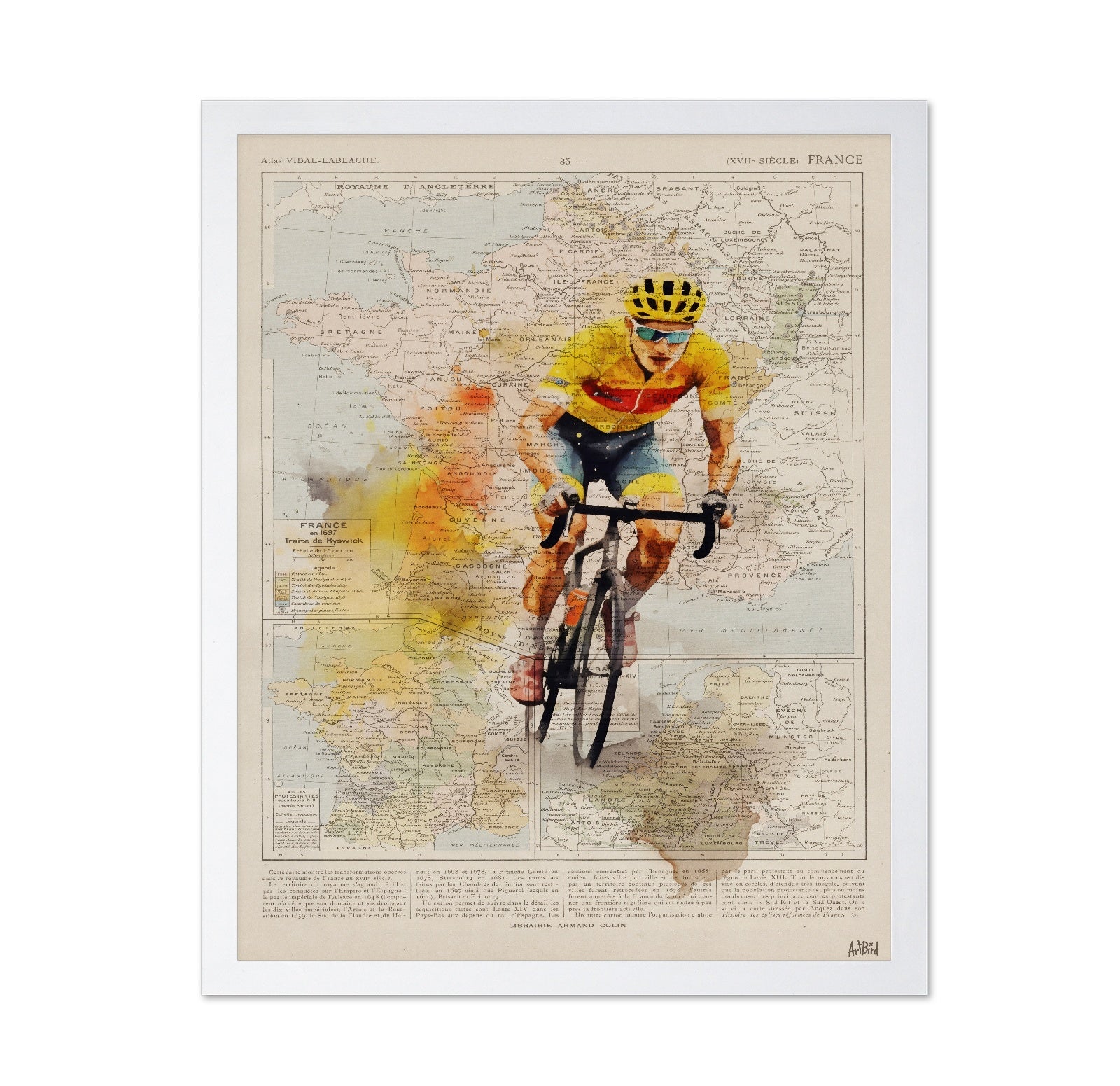 France Cyclist Map