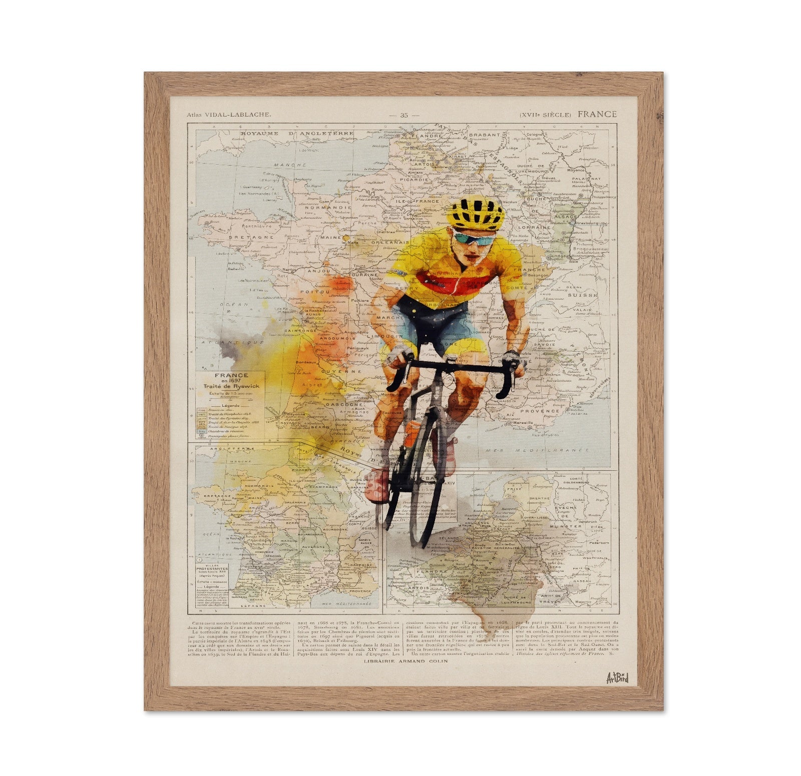 France Cyclist Map