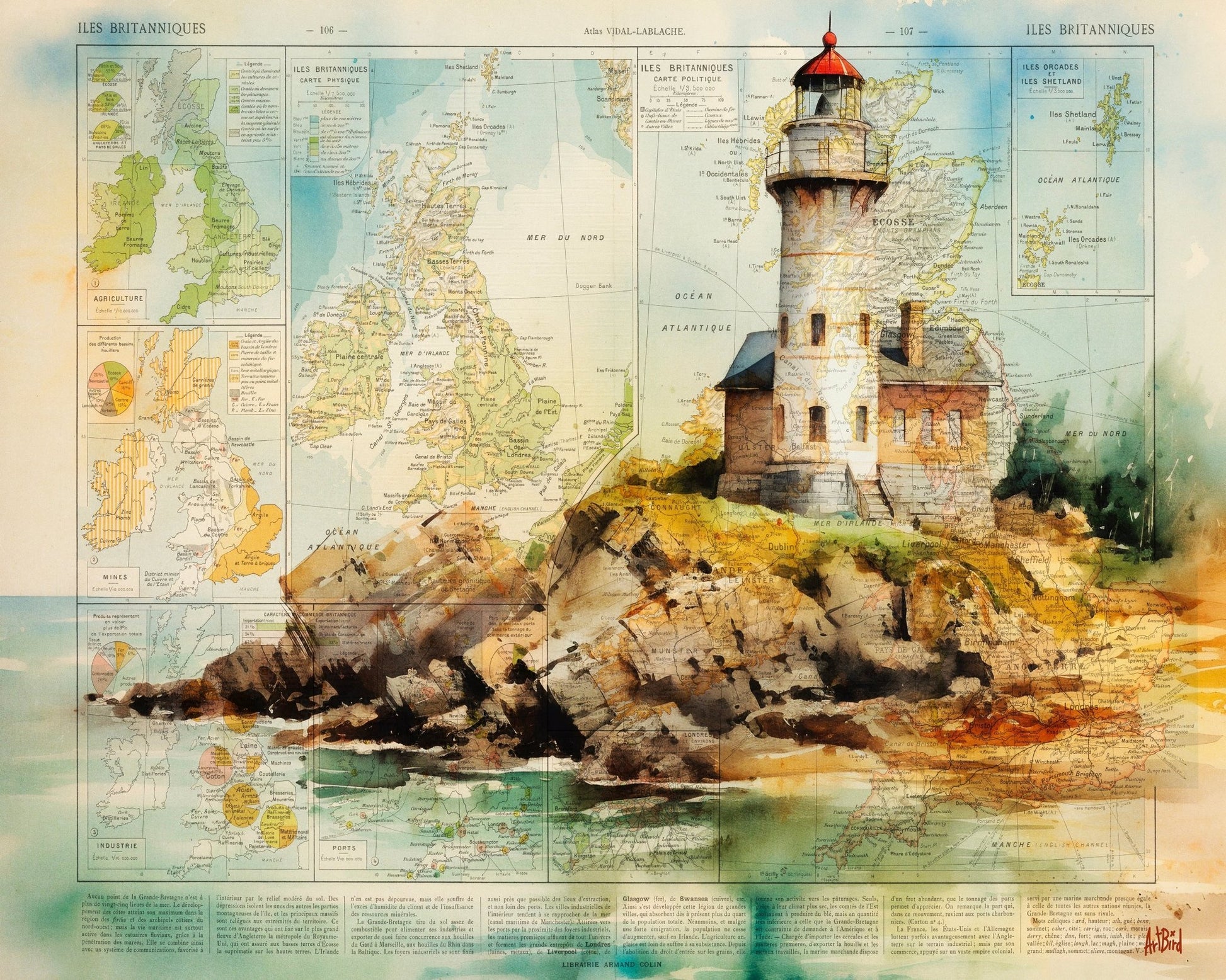 Lighthouse Map Collage
