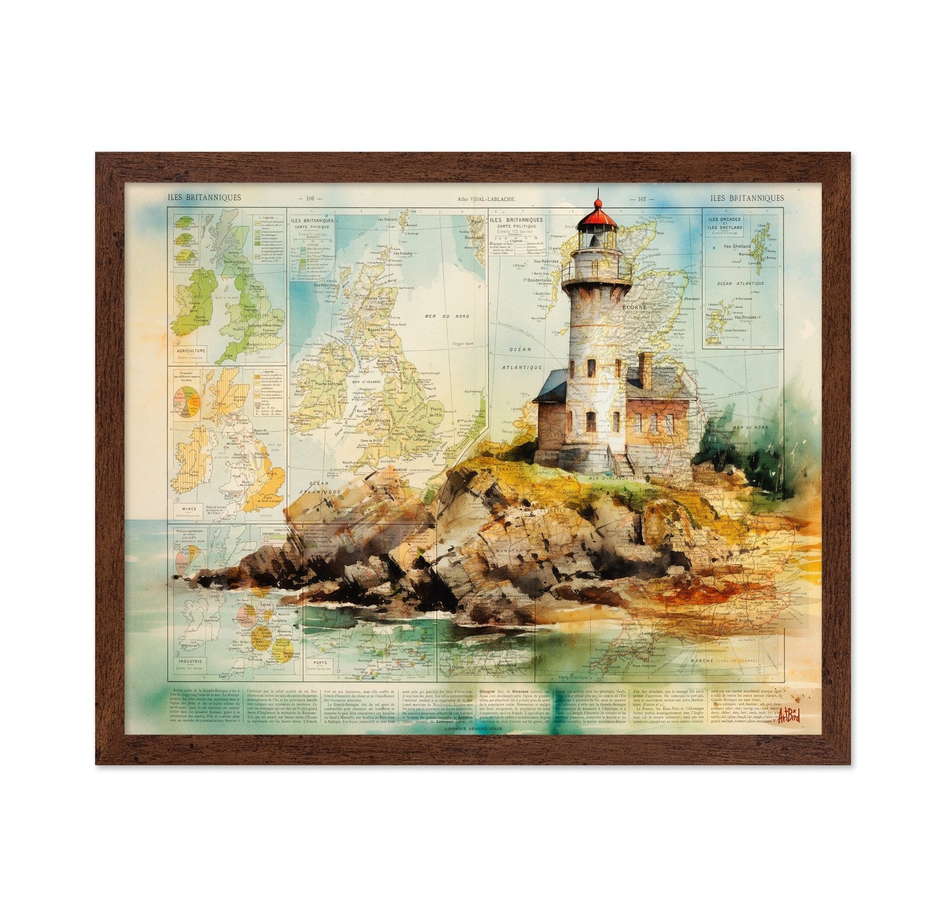 Lighthouse Map Collage
